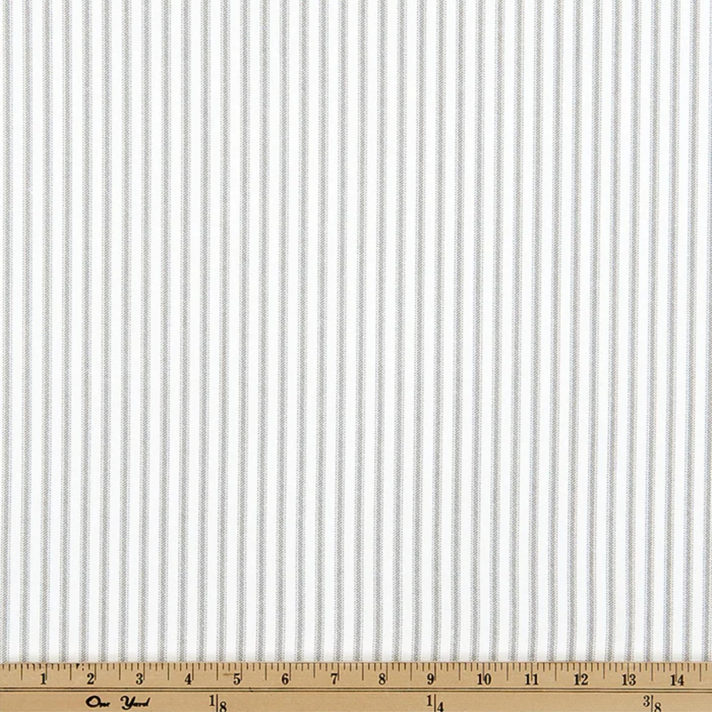 Gray Toile Gingham Fabric- Neutral Vintage Nursery Quilt Fabric