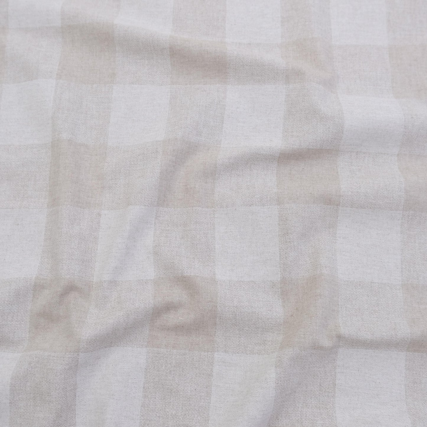 Beige Buffalo Plaid Fabric by the Yard Cotton Check Printed