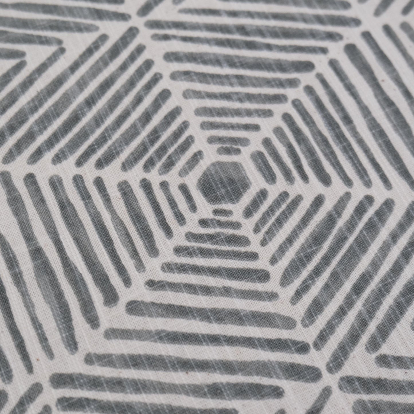 Neutral Geometric Fabric by Yard Tribal Block Print Pattern