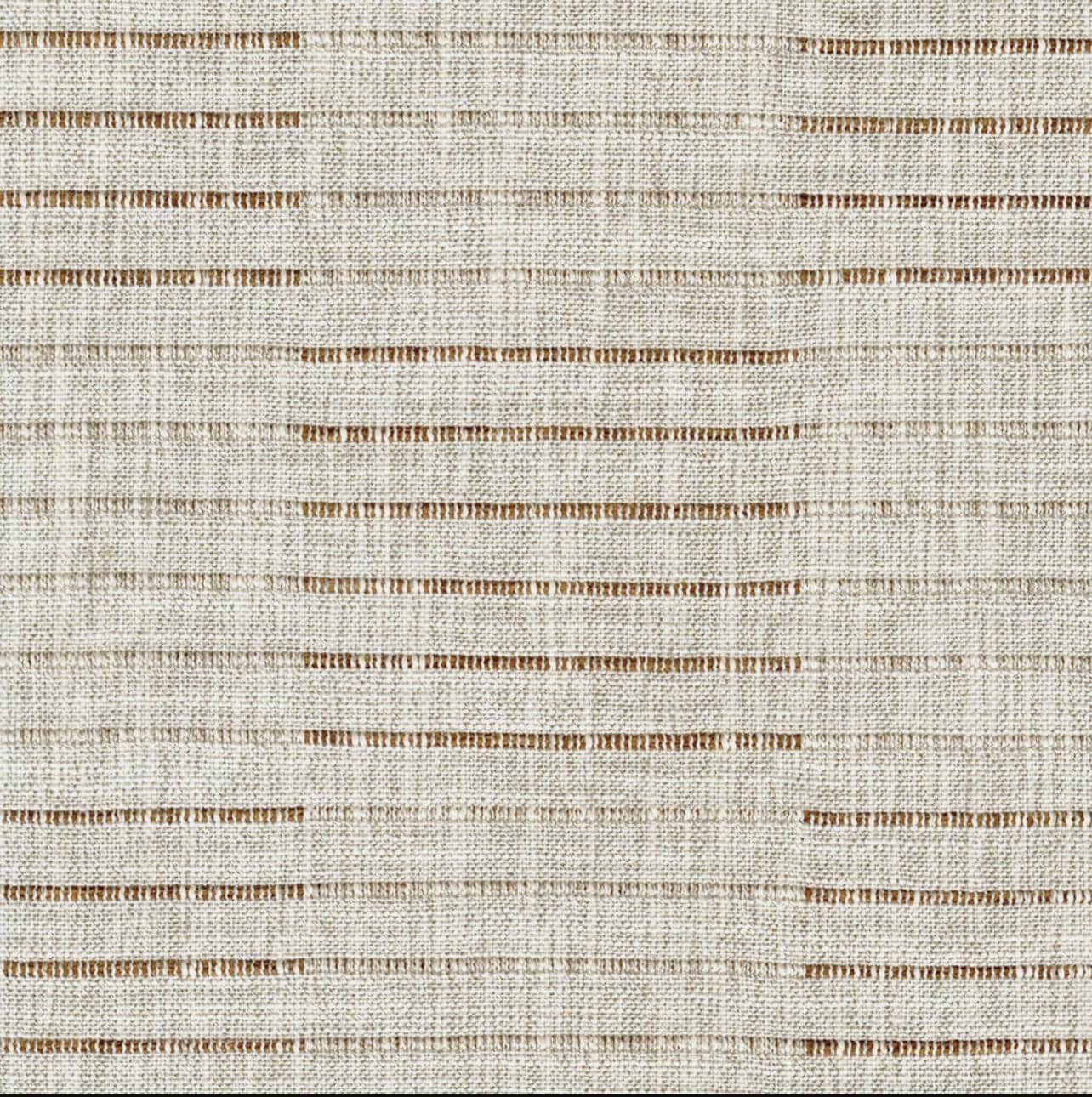 a close-up view of a textured fabric with a striped pattern. The fabric appears to be made of a light-colored material, possibly linen or a similar type of textile. The pattern consists of horizontal and vertical stripes, creating a visually appealing and textured appearance.