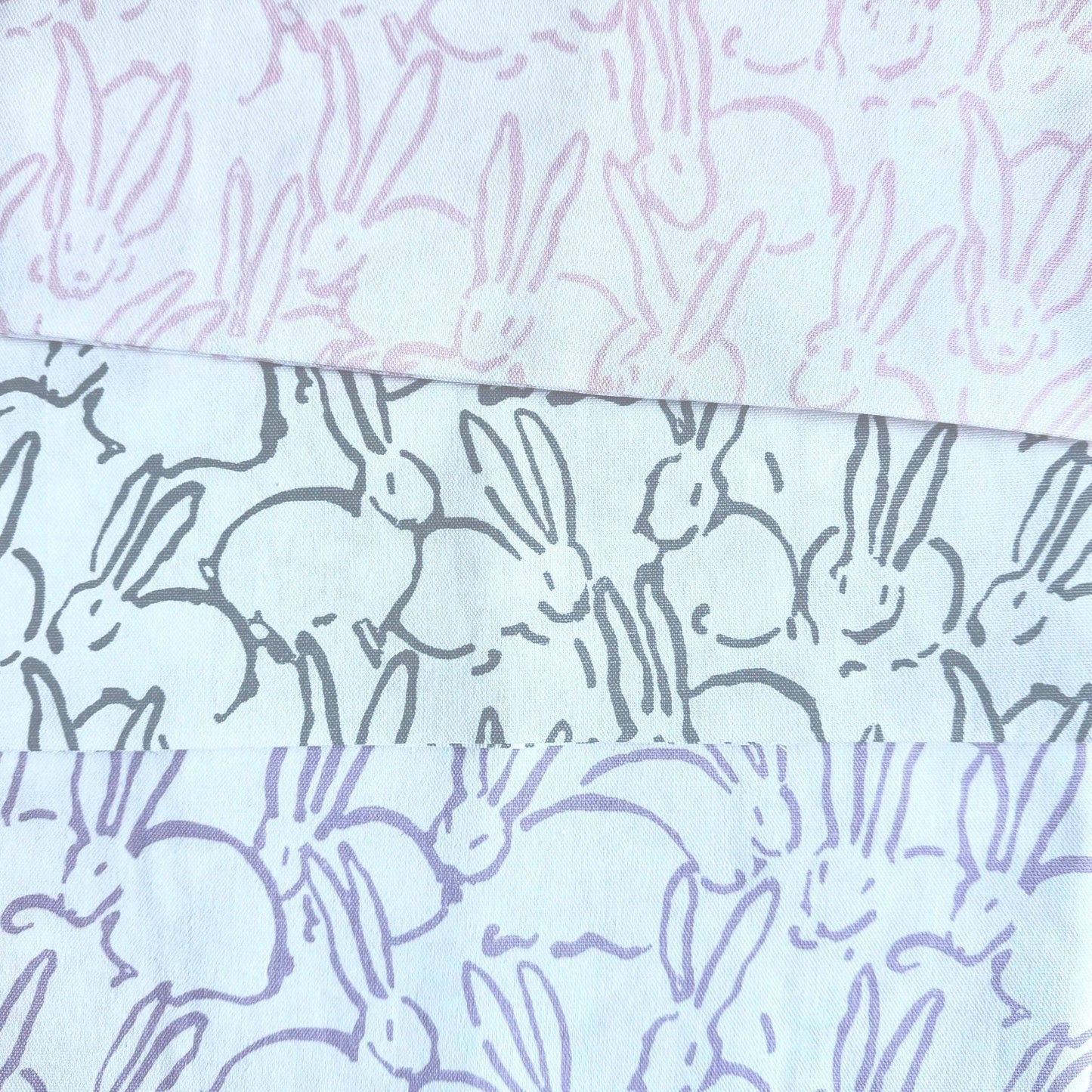 Bunny Print Pastel Fabric Soft Cotton for Nursery & Craft Projects