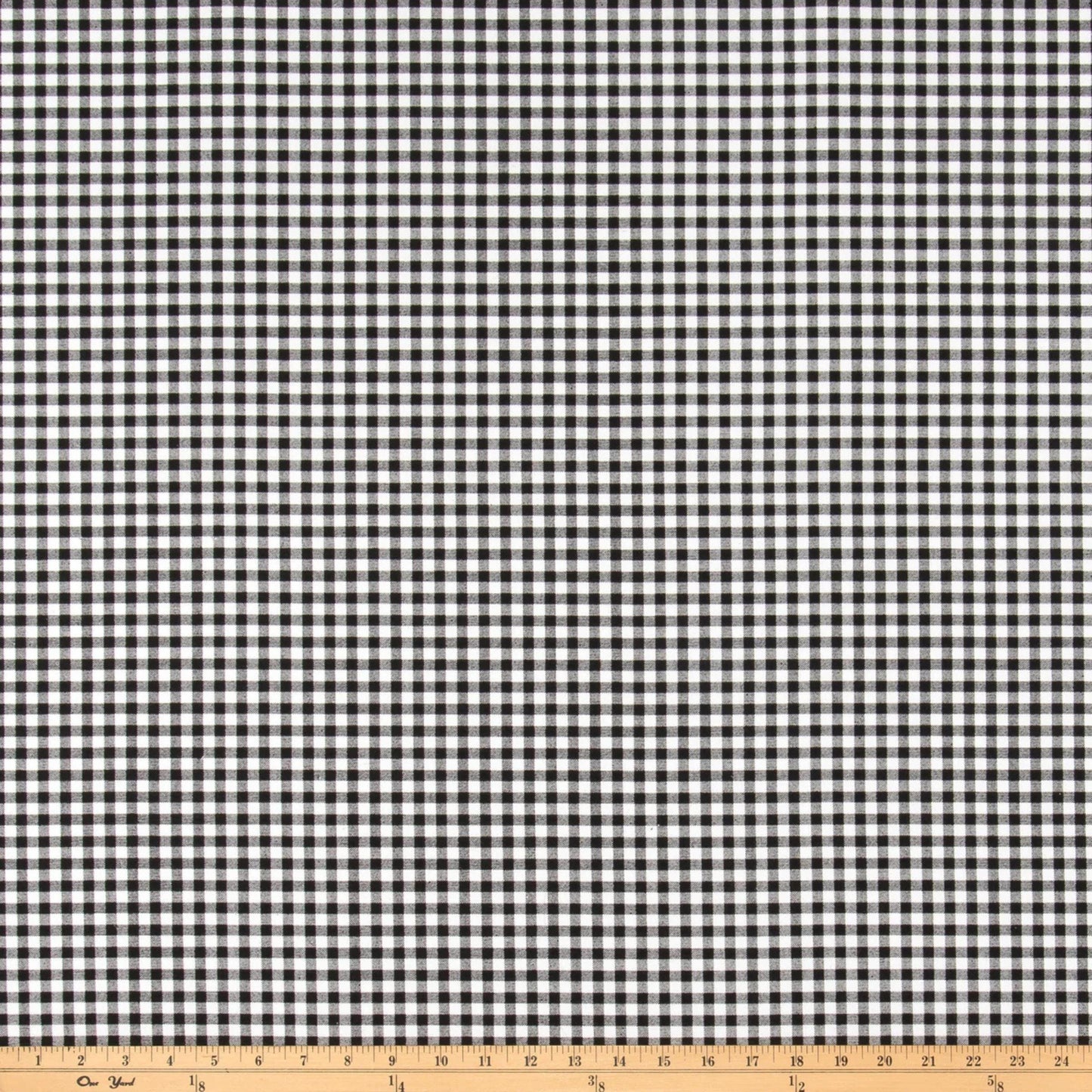 Black Toile and Gingham Cotton Fabric – French Country Quilt & Curtain Fabric by the Yard