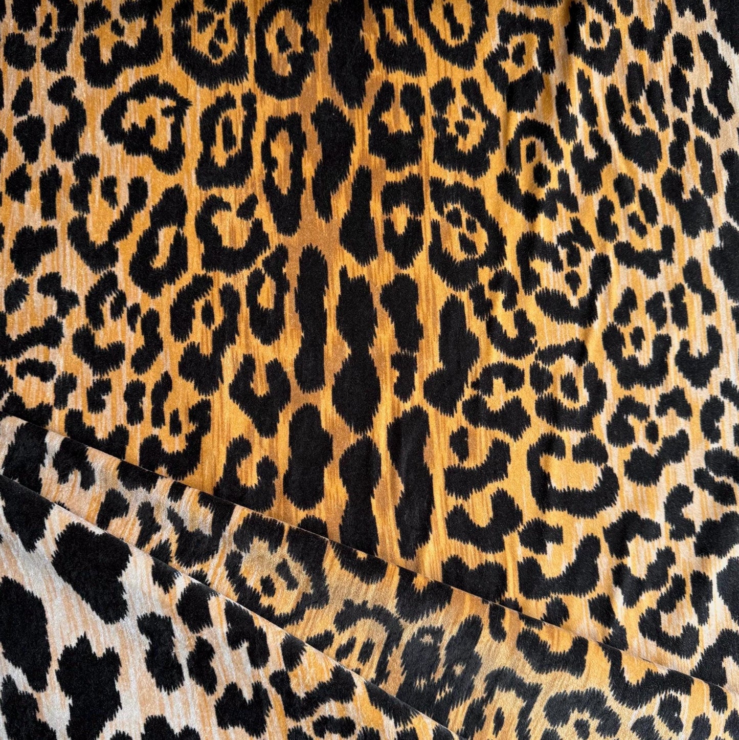 Leopard Print Velvet HighEnd Wild Feline Patterned Large Scale Exotic Textile Designer Jaguar Home Decor Upholstery Fabric Yardage Bulk