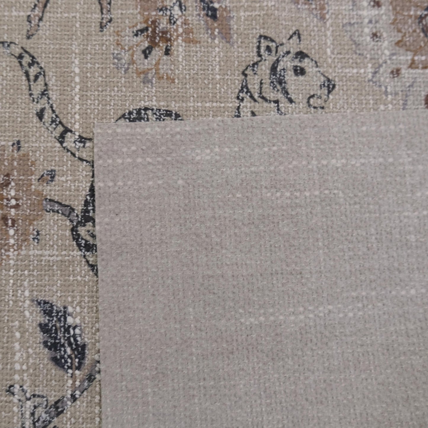 Safari Floral Print by the Yard Designer Chenille Upholstery