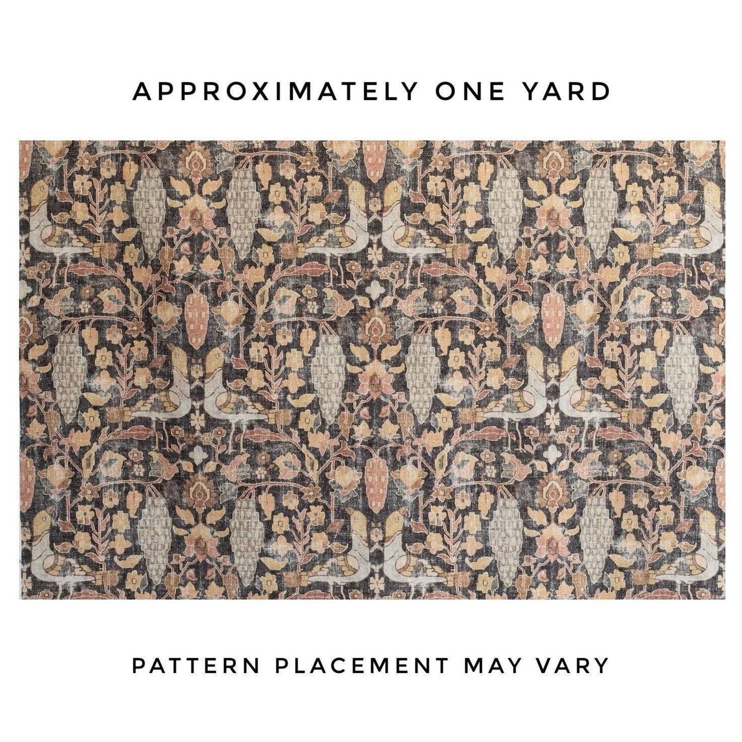pink and taupe print fabric floral cotton textile