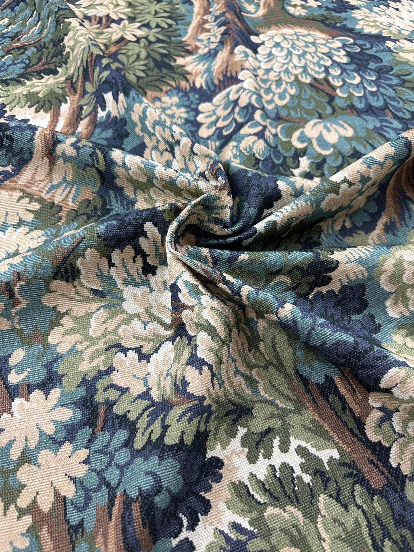 Fabric Yardage Green Woodland Print