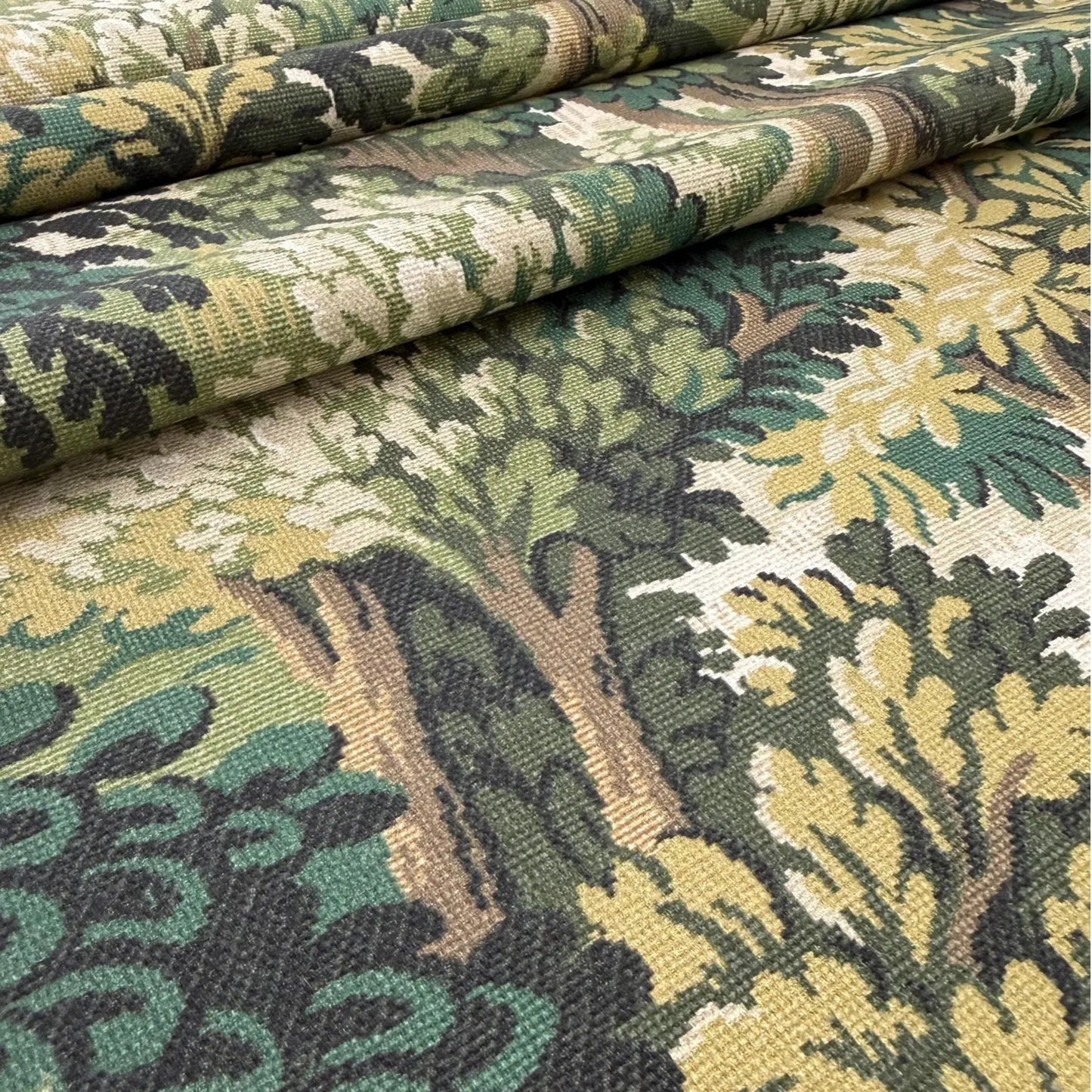 Green Pattern Upholstery Fabric by Yard