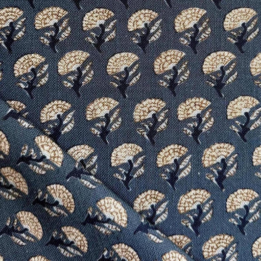 Small Blue Floral Cotton Fabric – Ditsy Print Fabric by the Yard