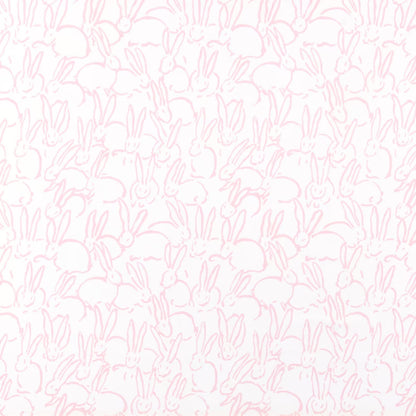 PINK Bunny Print Fabric Pastel Nursery Decor Soft Color DIY Sewing Material Custom Baby Shower Favor Basket Lining Project Craft Making Supplies