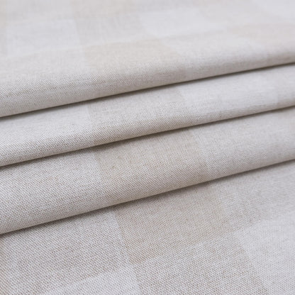 Beige Buffalo Plaid Fabric by the Yard Cotton Check Printed