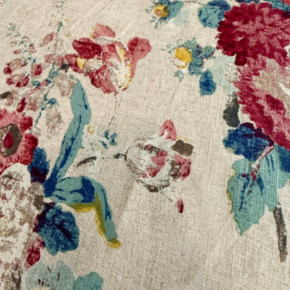 Vintage Inspired floral linen fabric