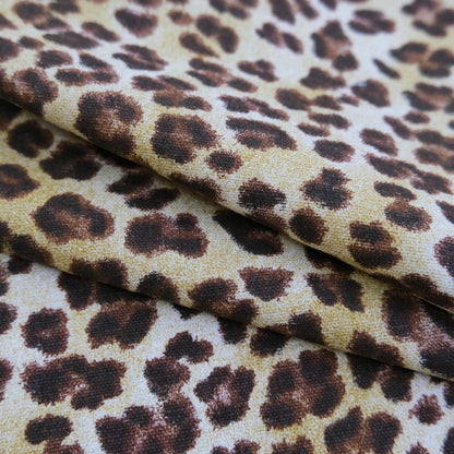 Leopard Skin Print Fabric by the Yard Brown Cotton Home DIY Project Sewing Material for Tote Bag Cheetah Pattern FBY Animal Skin Neutral