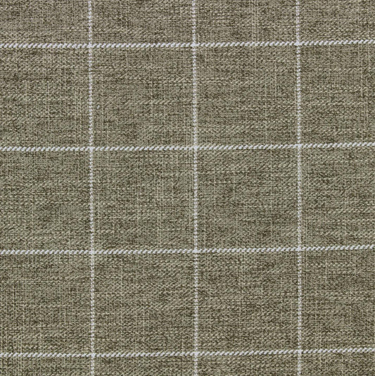 Sage Green Windowpane Upholstery Fabric green plaid curtain panel textile