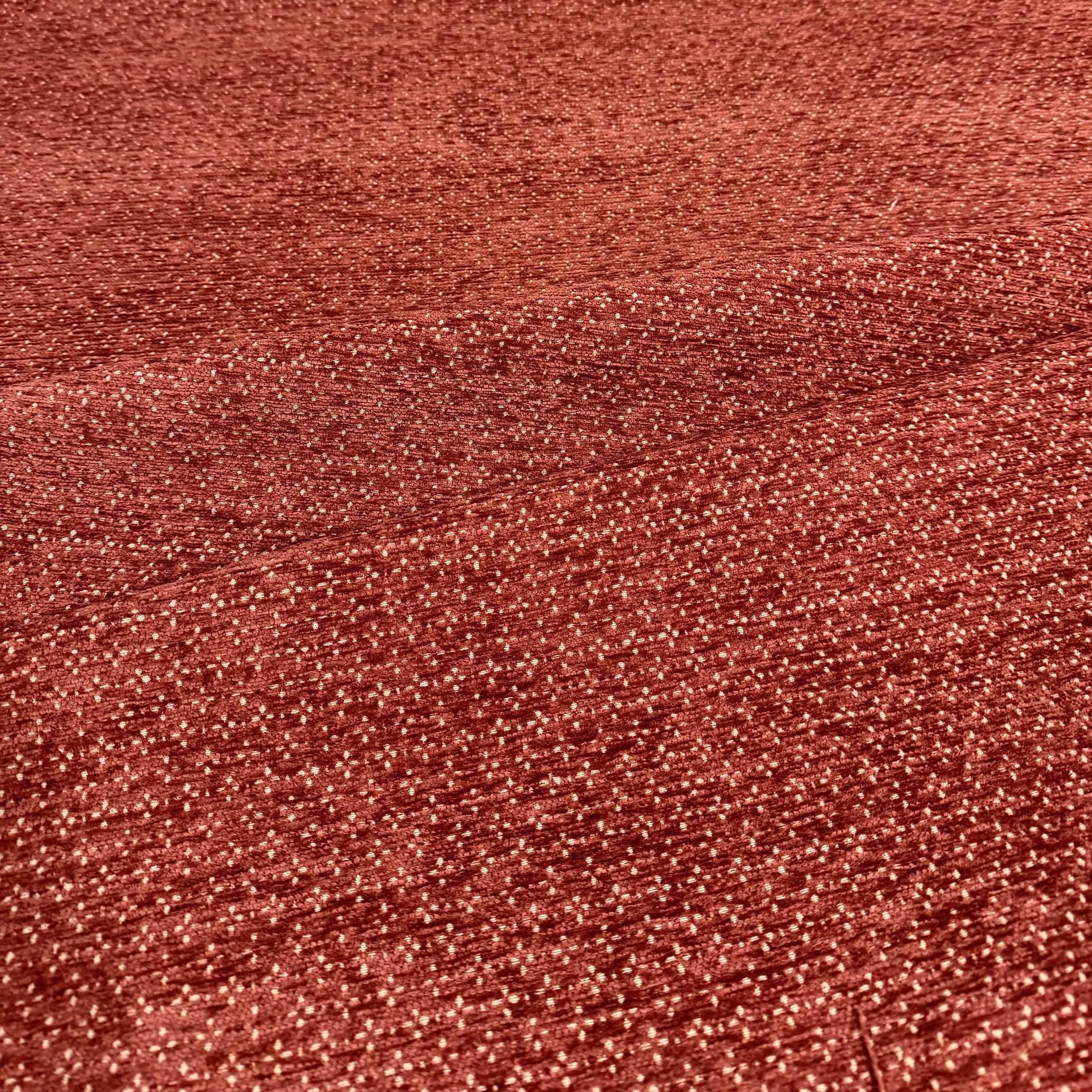 Chenille Fabric Small Scale burnt orange