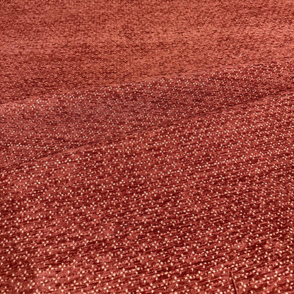 Chenille Fabric Small Scale burnt orange
