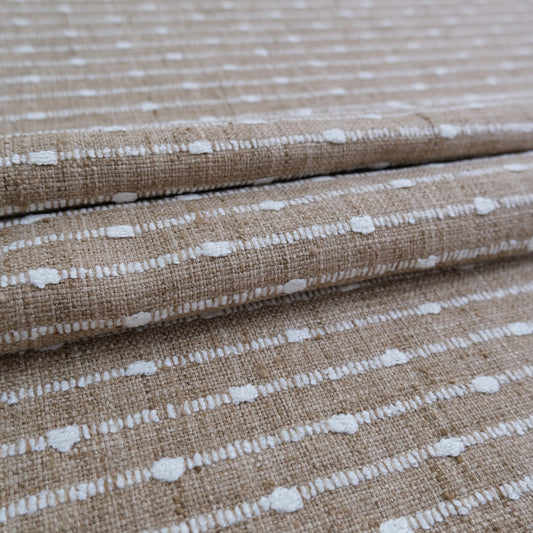 Harvest Striped Upholstery Fabric- Earthy Woven Fabric by the Yard