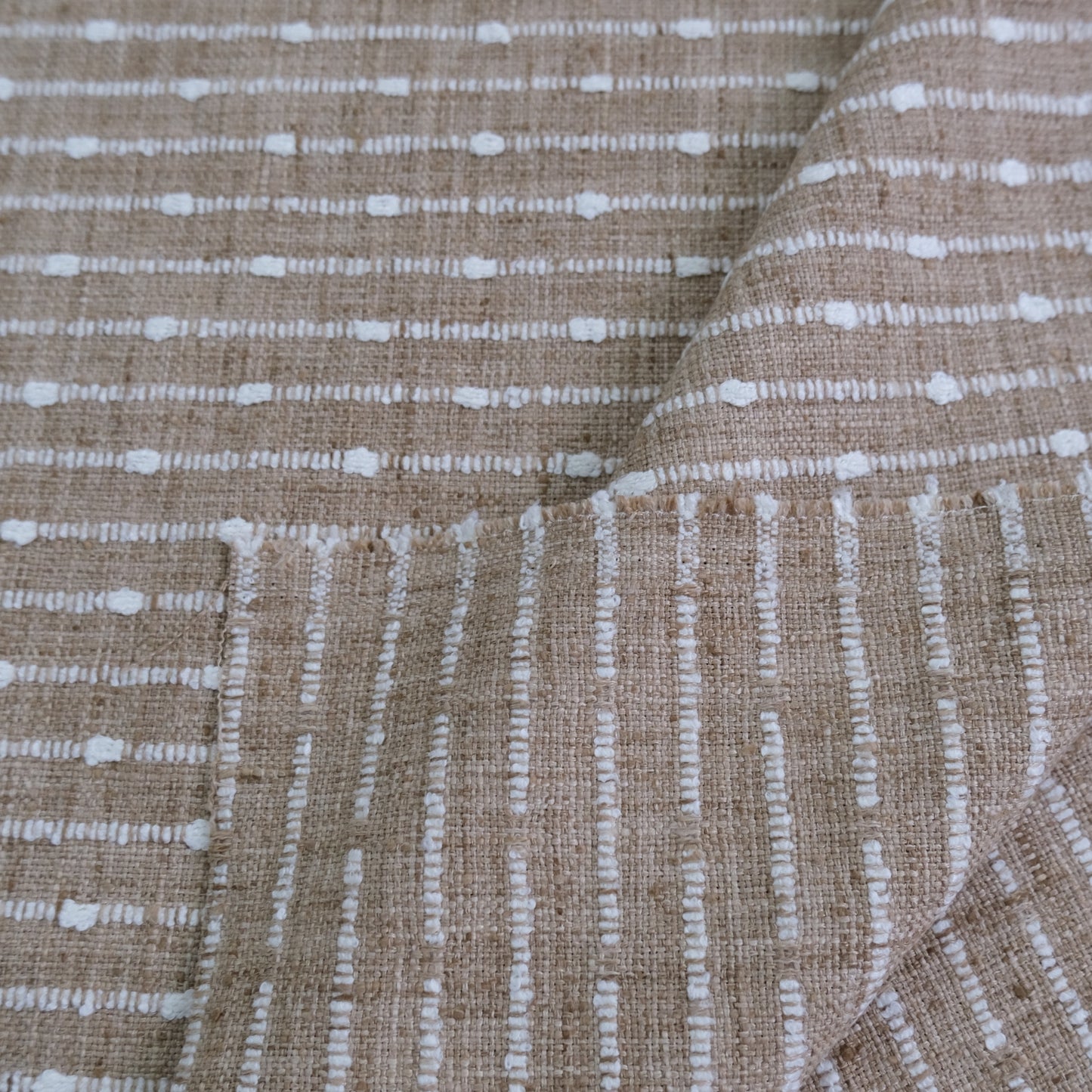 Harvest Striped Upholstery Fabric- Earthy Woven Fabric by the Yard