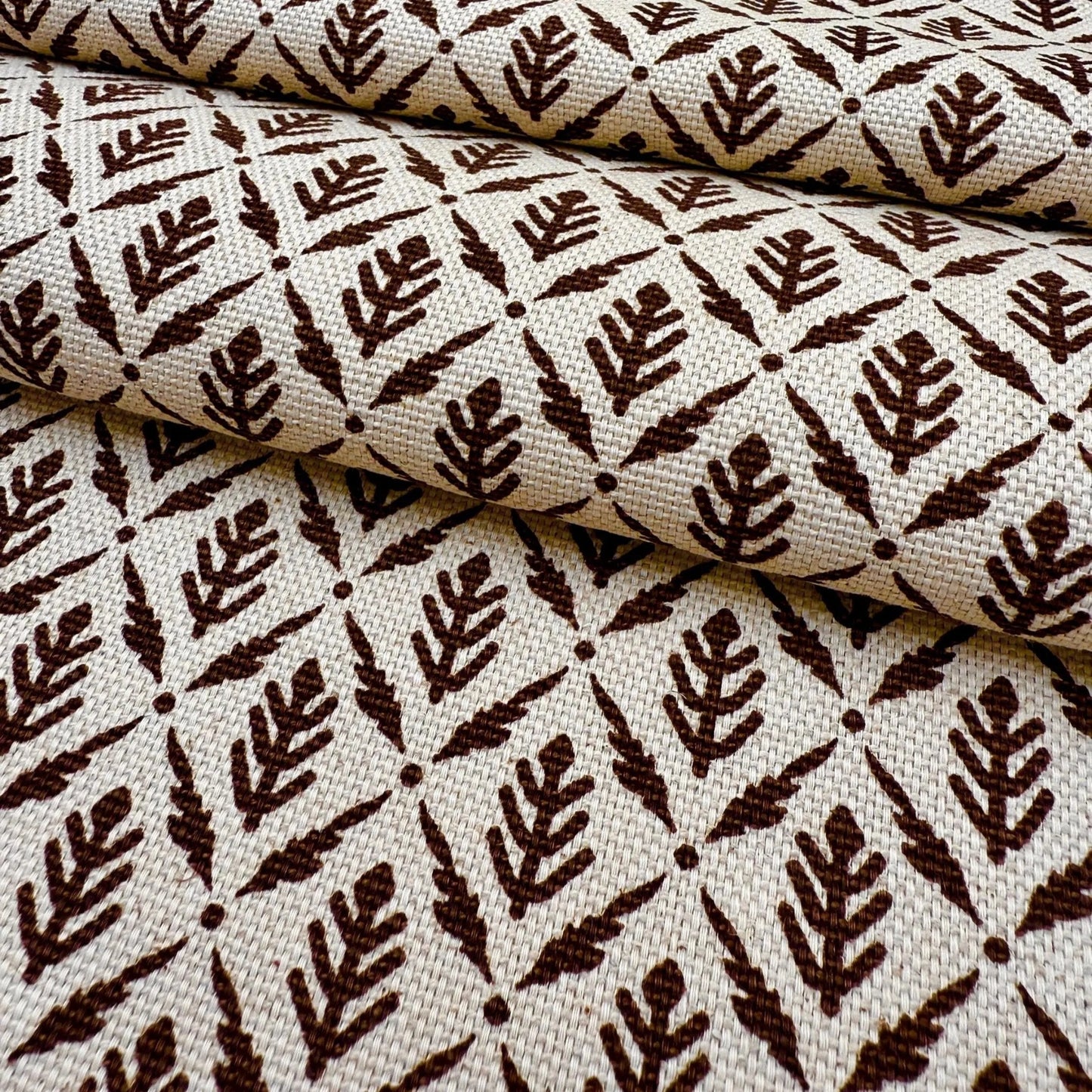 Diamond Motif Fabric by Yard Brown