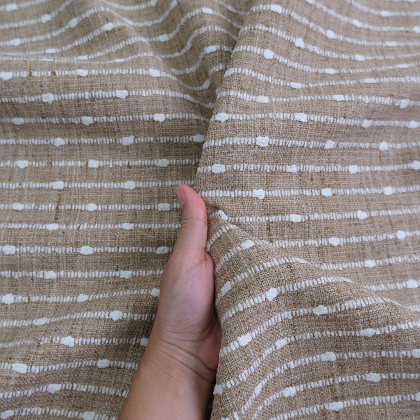 Harvest Striped Upholstery Fabric- Earthy Woven Fabric by the Yard