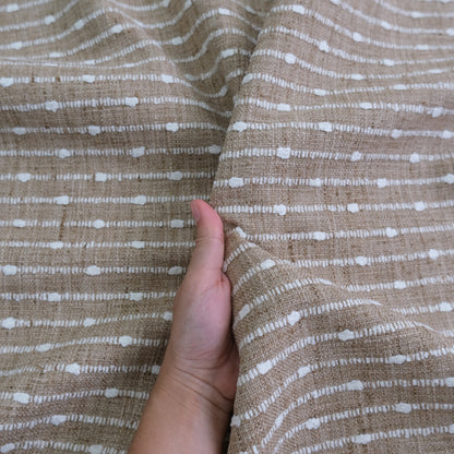 Harvest Striped Upholstery Fabric- Earthy Woven Fabric by the Yard