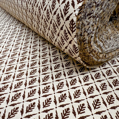 Diamond Motif Fabric by Yard Brown
