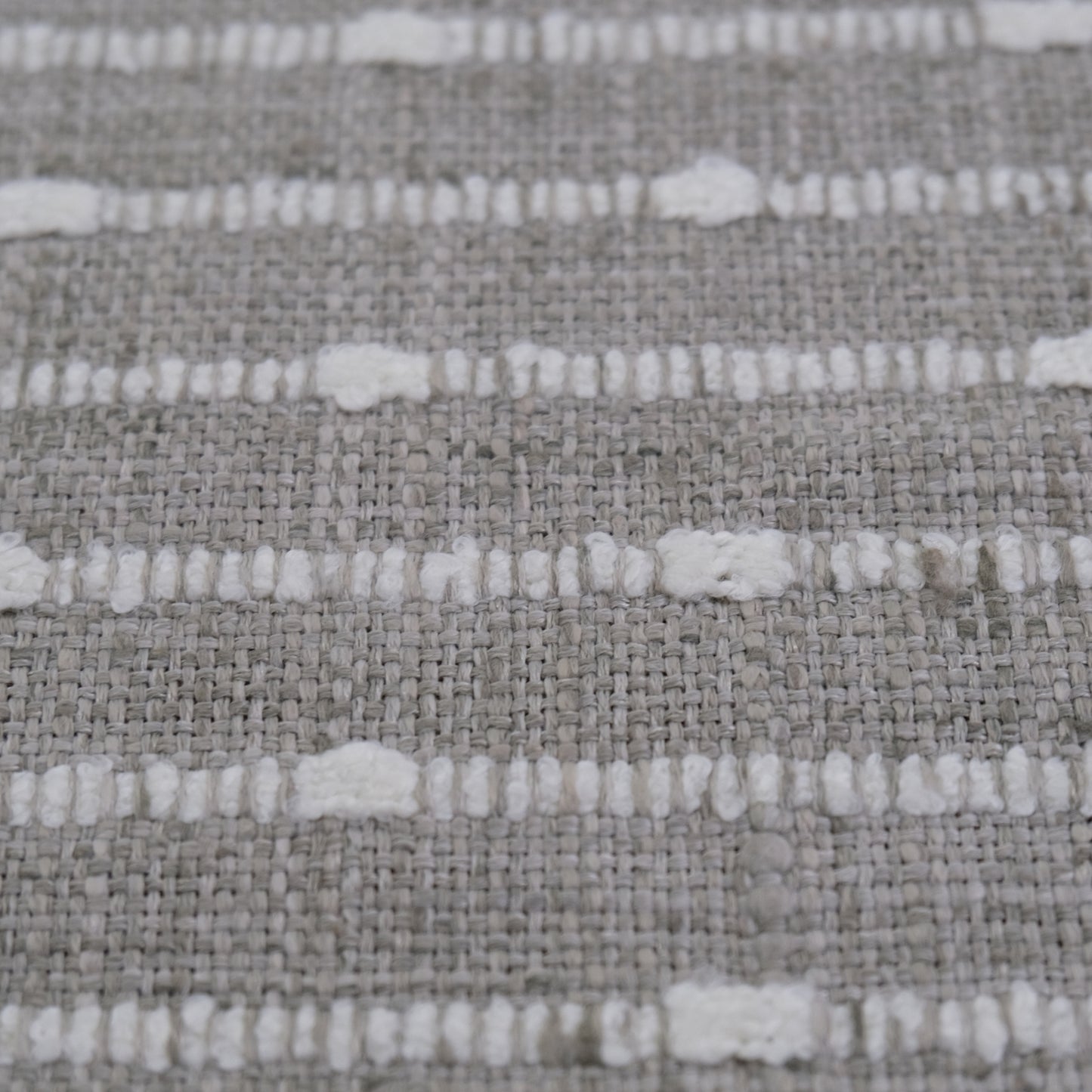 Agnes Graige Chunky Striped Upholstery Fabric- Modern Neutral Weave
