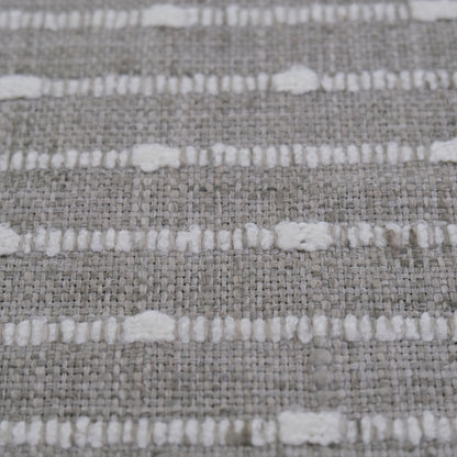 Agnes Graige Chunky Striped Upholstery Fabric- Modern Neutral Weave