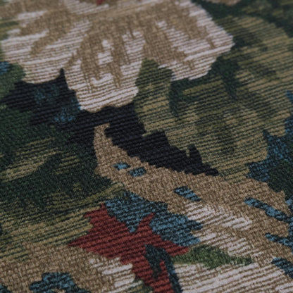 Forest Green Floral Print Upholstery Fabric