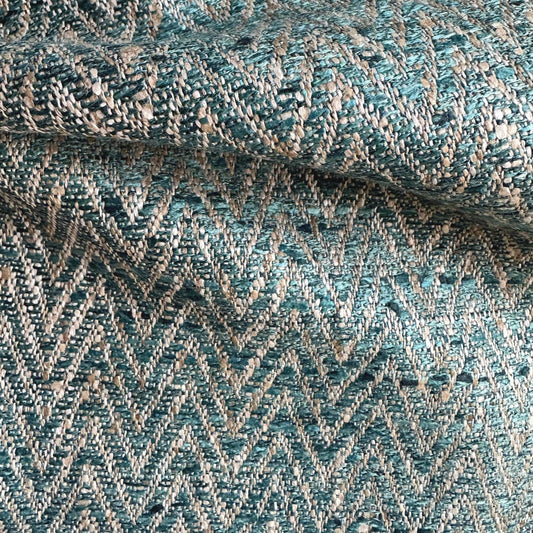 Emerald Green Fabric Herringbone Pattern Textured Small Scale Jewel Tone Deep Forest Green Textile by Yard Home Decor Chair Upholstery