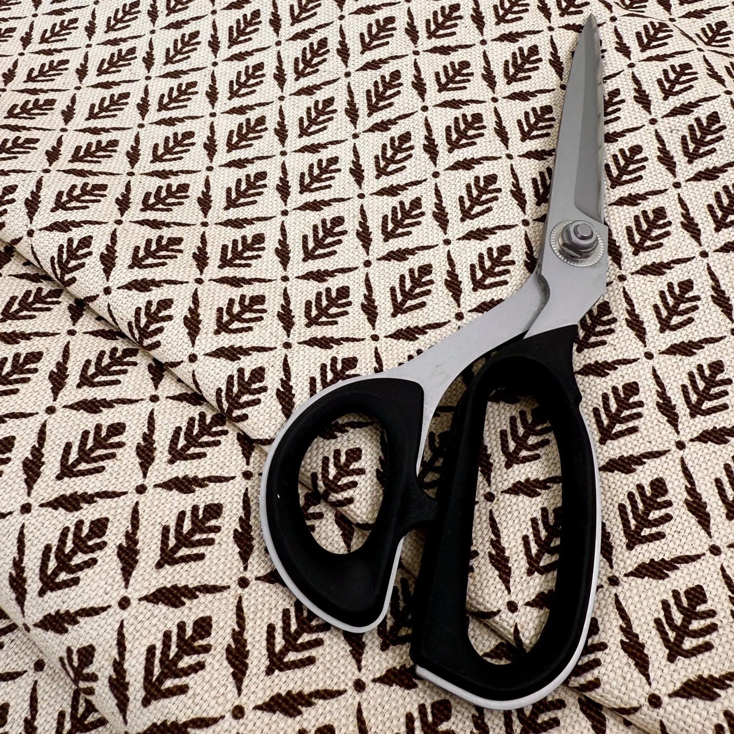 Diamond Motif Fabric by Yard Brown