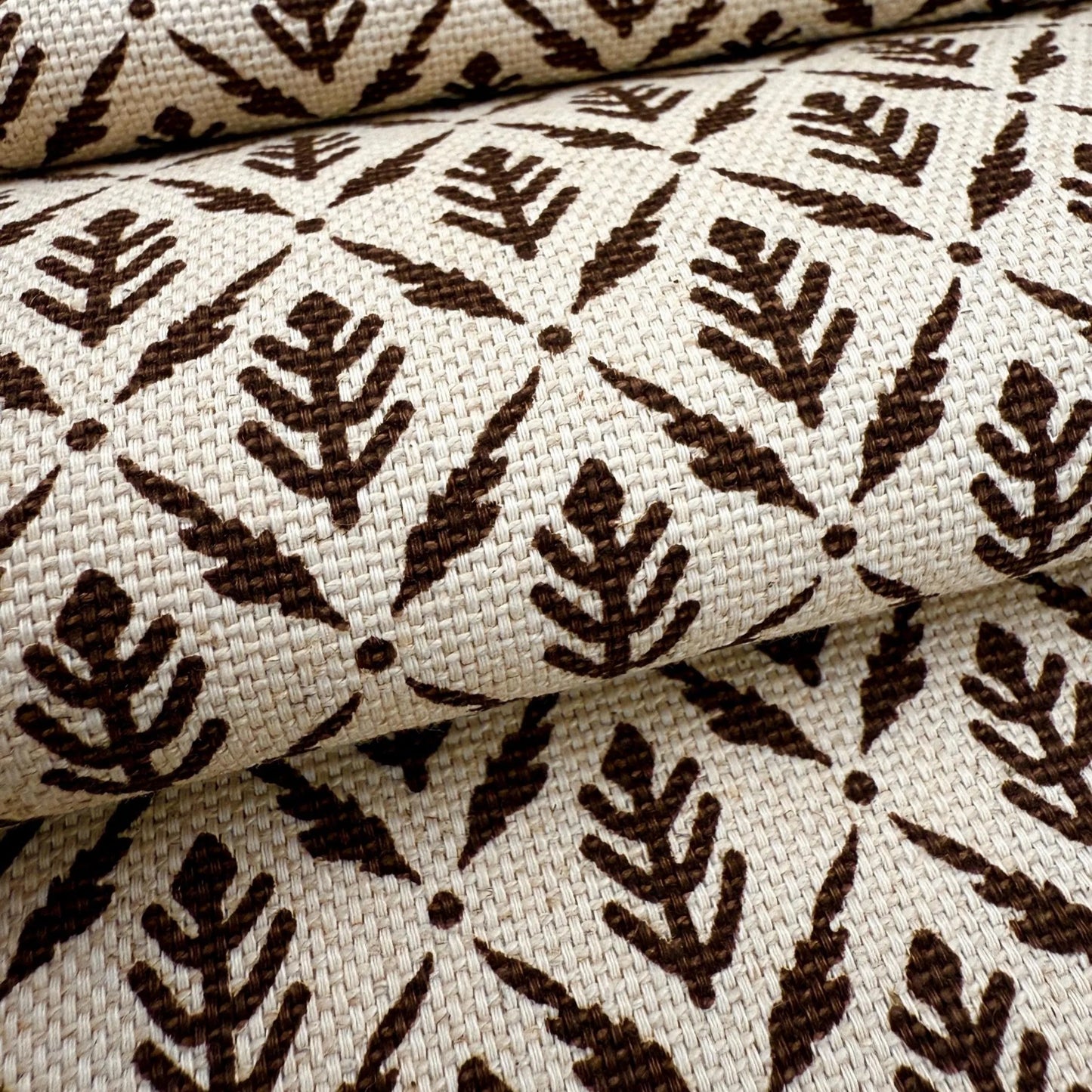 Diamond Motif Fabric by Yard Brown