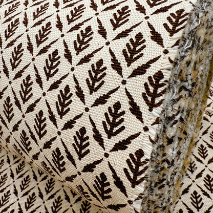 Diamond Motif Fabric by Yard Brown