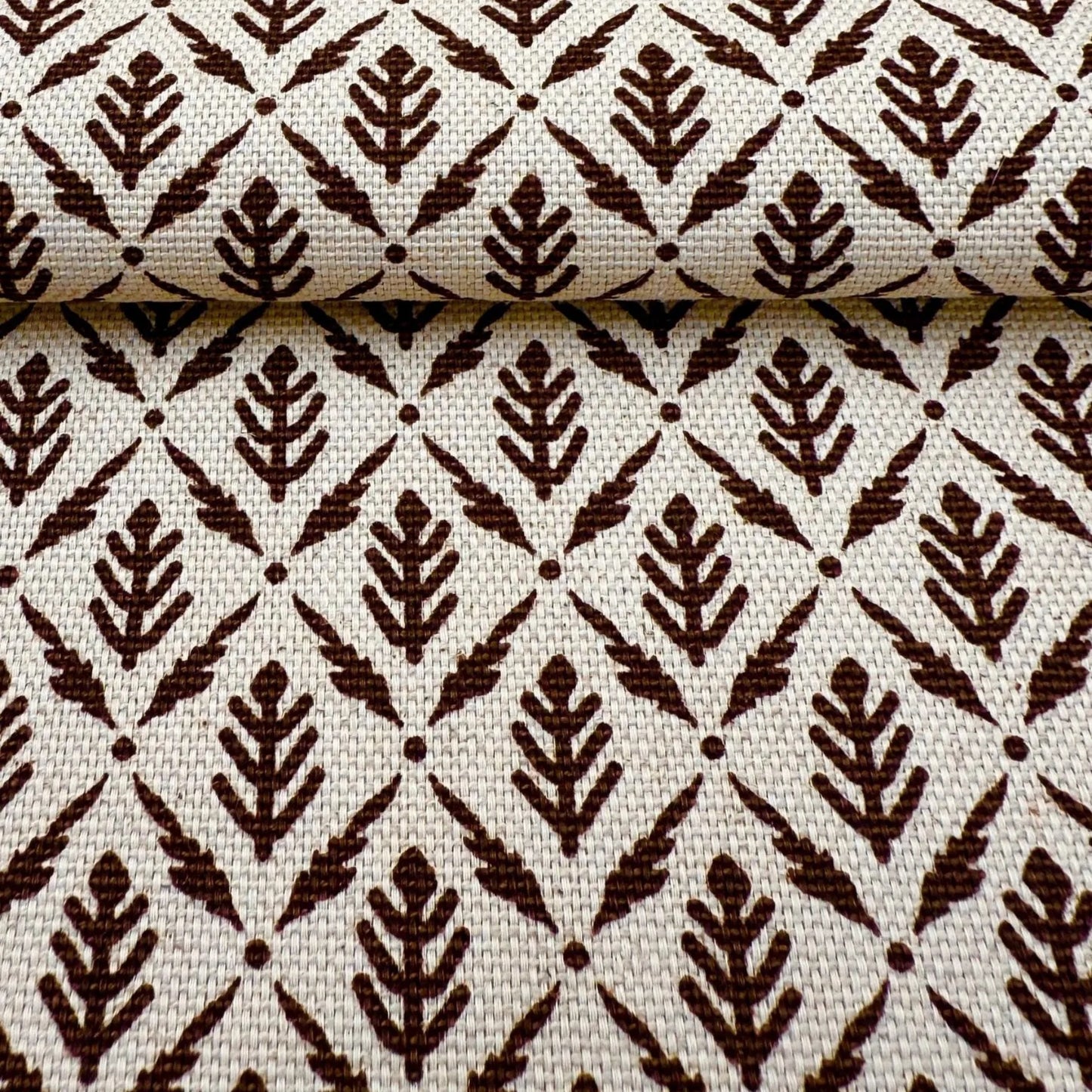Diamond Motif Fabric by Yard Brown