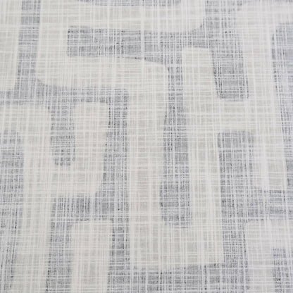 Tribal Maze Fabric by Yard Graphic Black Tan Abstract Print Slub Canvas