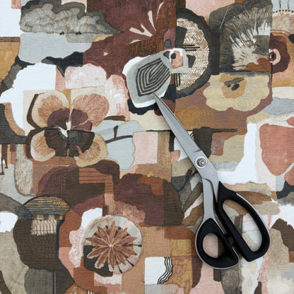 Pink Terracotta Abstract Print Fabric