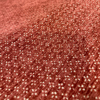 Burnt Sienna Flower Motif Upholstery Fabric