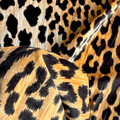Leopard Print Velvet Upholstery Fabric