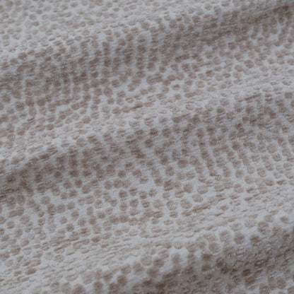 Taupe Polka Dot Chenille Upholstery Fabric – Plush Textured Fabric by the Yard