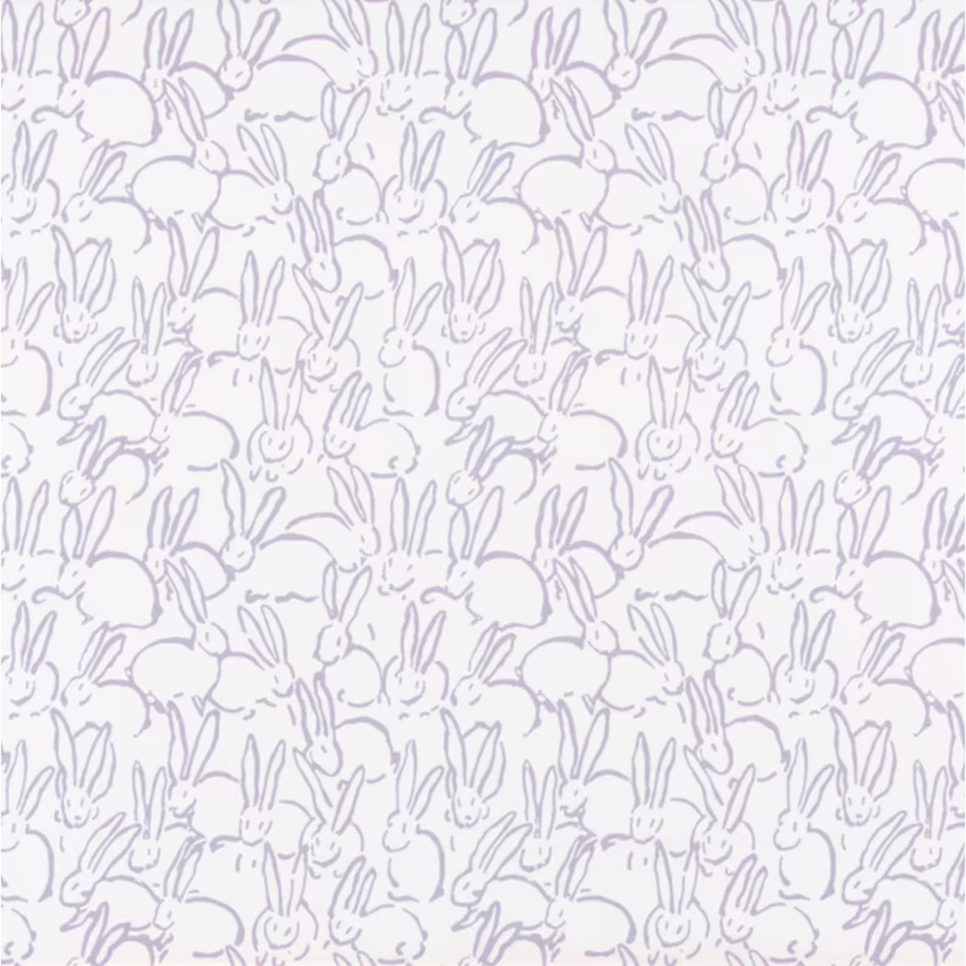 LAVENDER Bunny Print Fabric Pastel Nursery Decor Soft Color DIY Sewing Material Custom Baby Shower Favor Basket Lining Project Craft Making Supplies