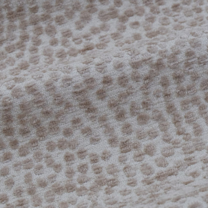 Taupe Polka Dot Chenille Upholstery Fabric – Plush Textured Fabric by the Yard