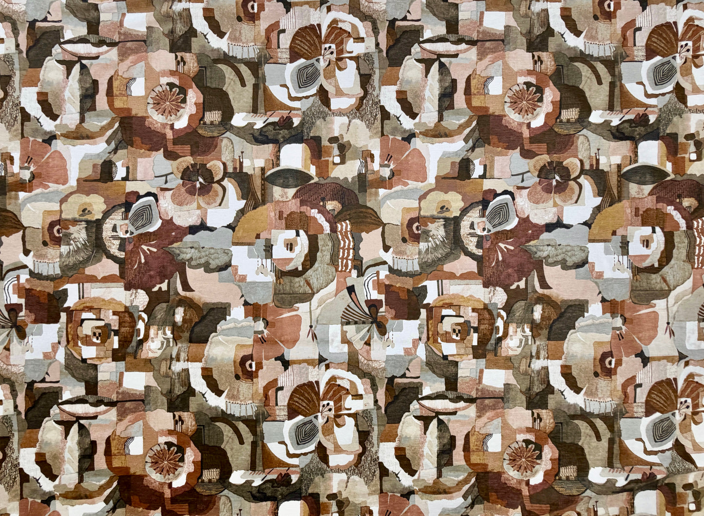 Pink Terracotta Abstract Print Fabric