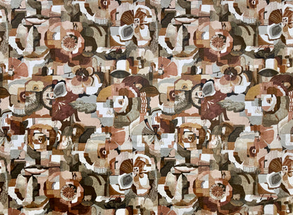 Pink Terracotta Abstract Print Fabric