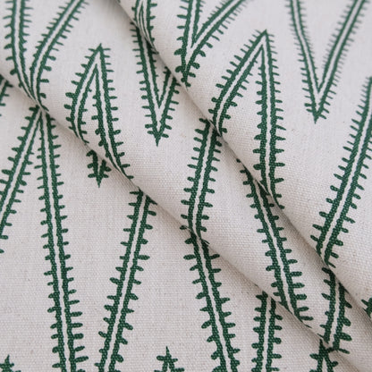 Green Stitch Pattern Cotton Fabric