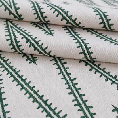 Green Stitch Pattern Cotton Fabric