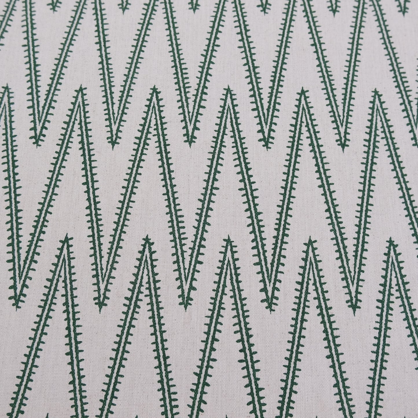 Green Stitch Pattern Cotton Fabric