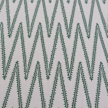 Green Stitch Pattern Cotton Fabric