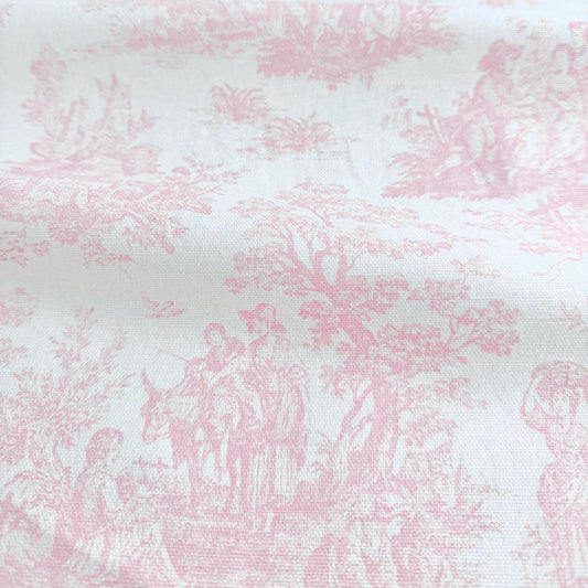 Pastel Toile Fabric French Provincial Craft Making Material Scenic Vintage Style DIY Sewing for Home Projects Custom Special Gift Wrap Idea
