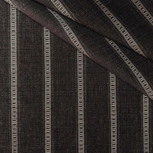Ledger Driftwood Brown Stripe Upholstery Fabric - Large-Scale Striped Design
