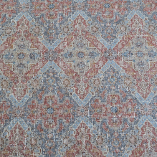 Tula Vintage Rug Bohemian Upholstery Fabric- Chenille Shabby Chic Design
