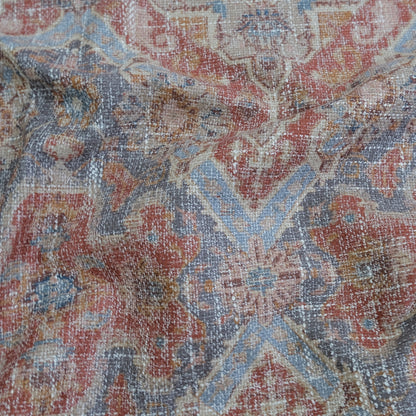 Tula Vintage Rug Bohemian Upholstery Fabric- Chenille Shabby Chic Design